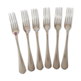 Large Antique Christofle Forks X6 in silver metal