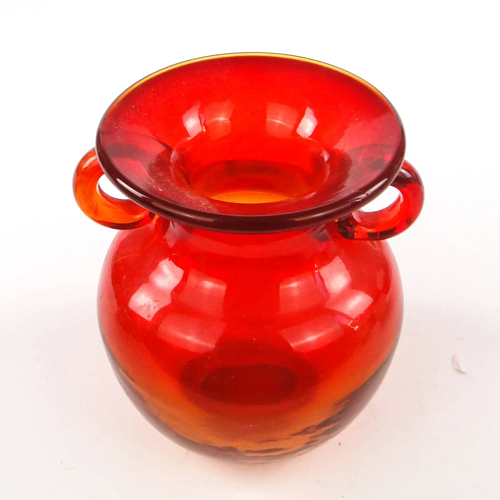 Mid-century modern vase, glass, designed by J. Słuczan-Orkusz, Poland, 1970s