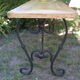 Pairs of benches in light wood and tubular metal