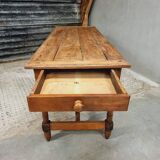 Antique French table farm dining table 19th century 73 x 201 cm