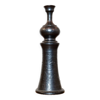 Jean Marais, bougeoir en grès émaillé, 31cm.