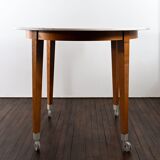 Neon High Table in mahogany lacquered cherrywood and Carrara marble