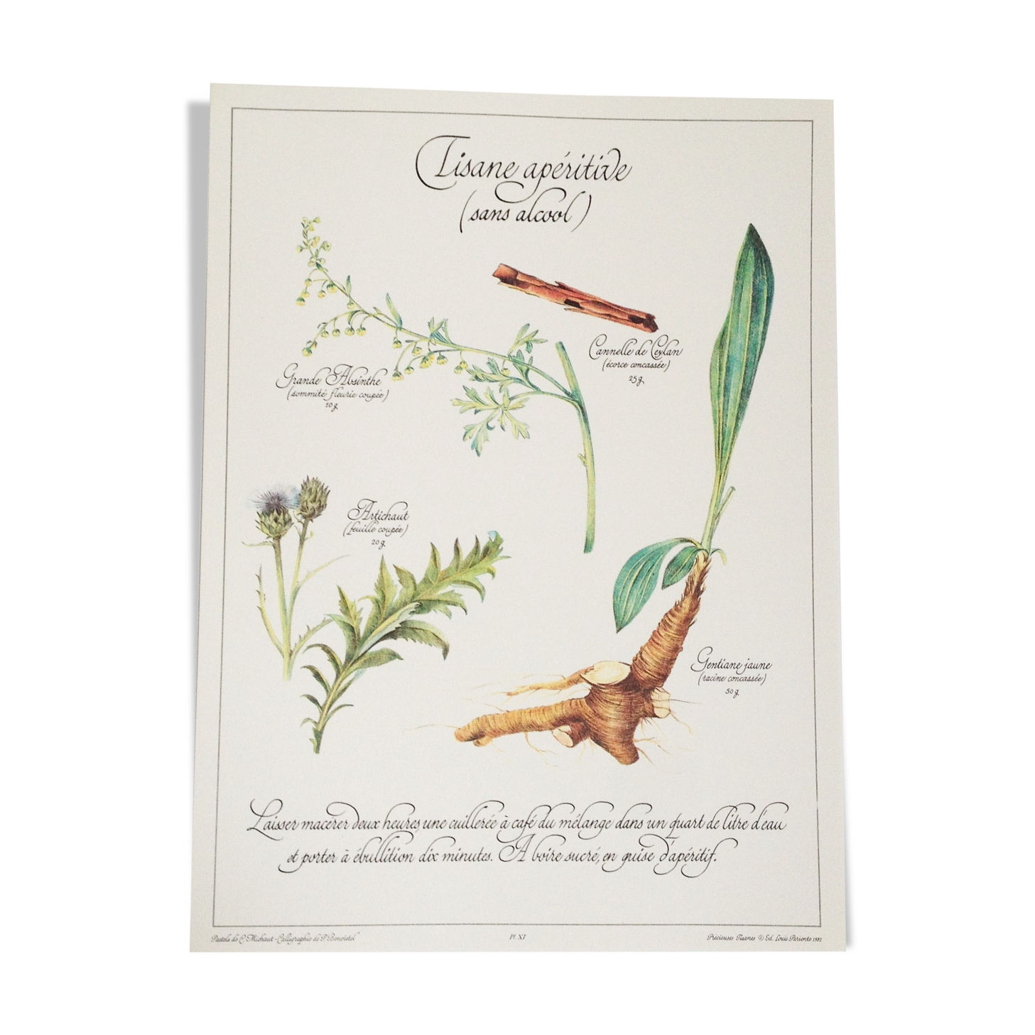 Non-alcoholic botanical herbal tea board