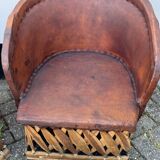 Vintage Mexican Equipale chairs and table