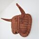 Bull head minotaur wicker vintage 60s-70s