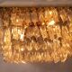 Novaresi Gold Plated Ceiling Lamp CH Serie 1970 Italy