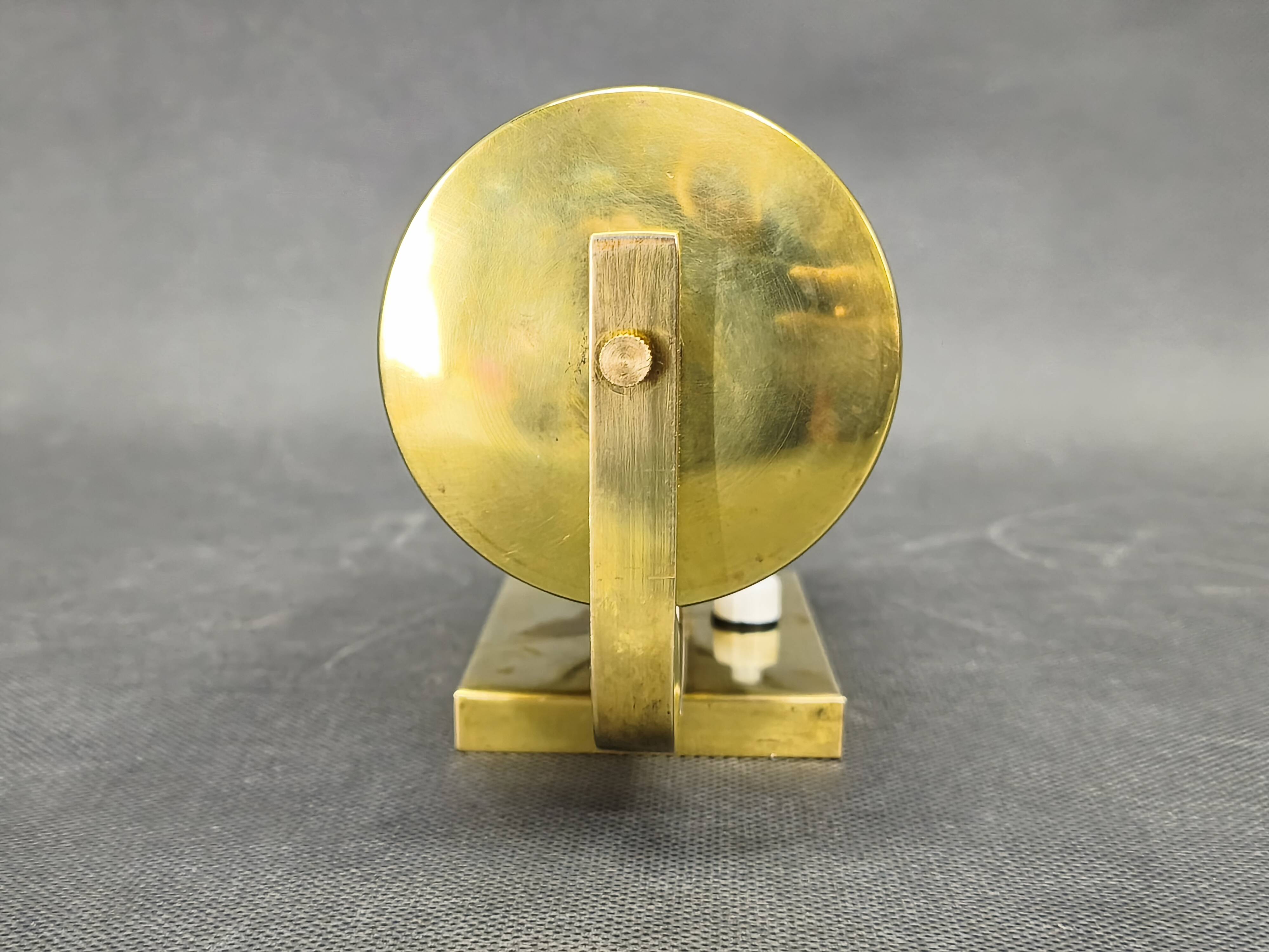 Bauhaus Brass Wall Lamp with Adjustable Glass Shade, 1930s
