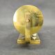 Bauhaus Brass Wall Lamp with Adjustable Glass Shade, 1930s