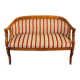 Blond mahogany sofa XXth décor gooseneck with butts