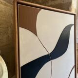 Tableau relief noir et marron