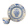 Chine, ensemble assiette porcelaine décor bleu et sorbet xviiième