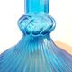 Large blue glass carafe