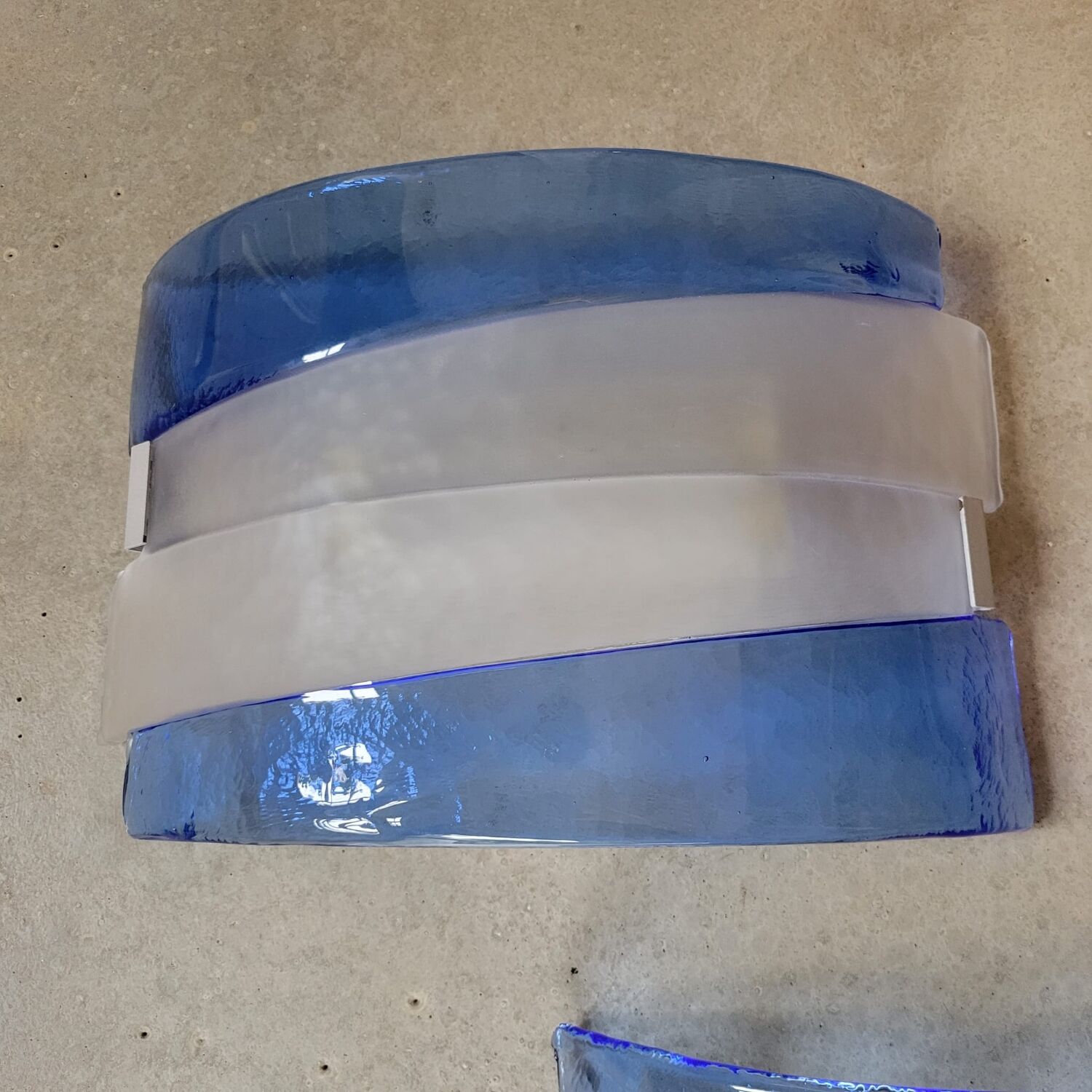 Pair of post-modernist wall lights in blown glass - Murano - vintage