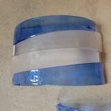 Pair of post-modernist wall lights in blown glass - Murano - vintage