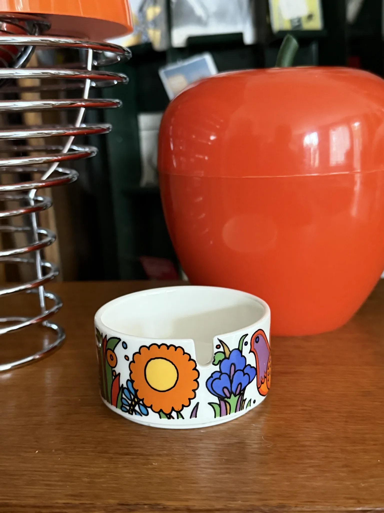 Vintage ceramic ashtray with "Acapulco" pattern – Villeroy & Boch