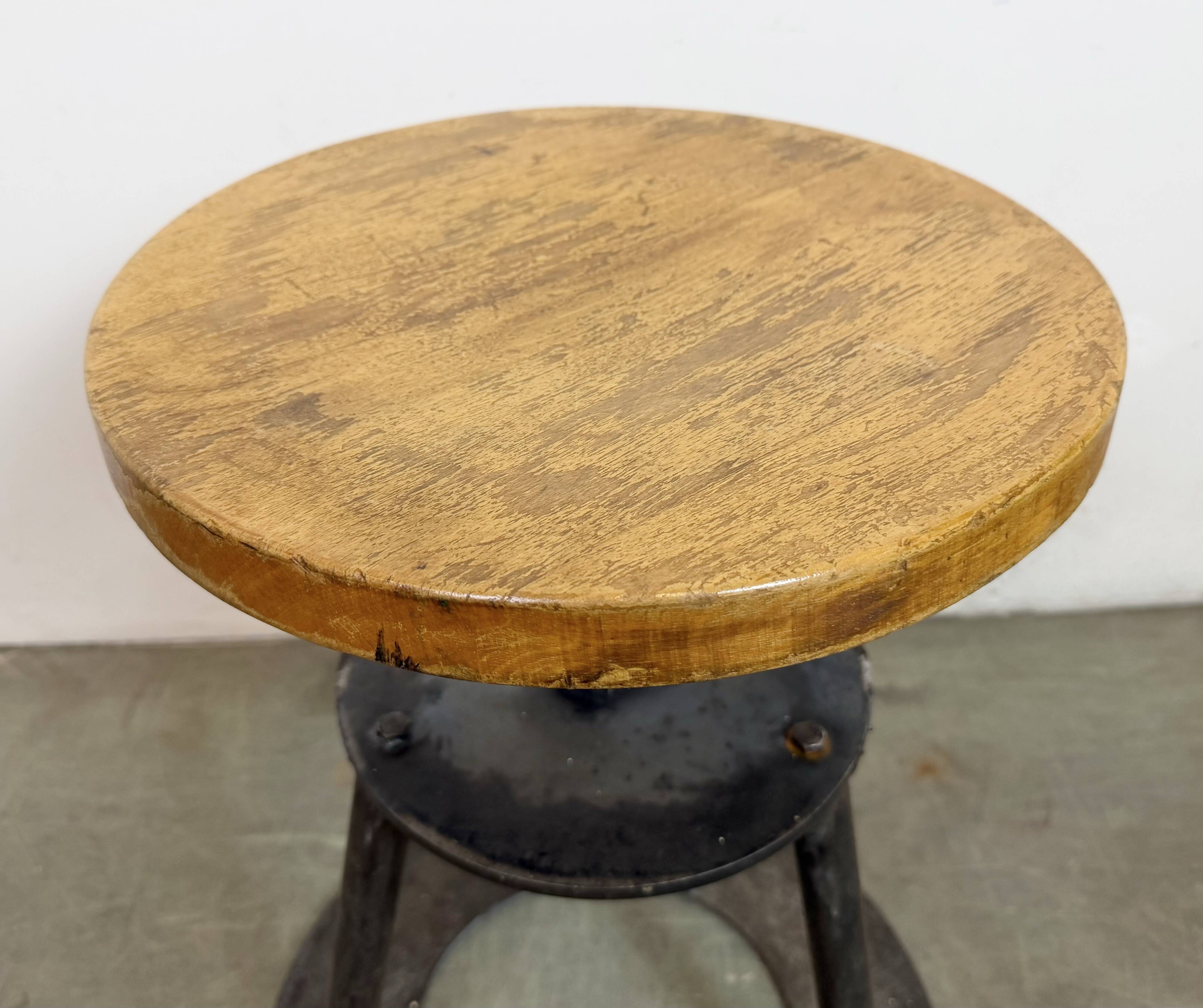 Black Industrial Workshop Swivel Stool, 1960s