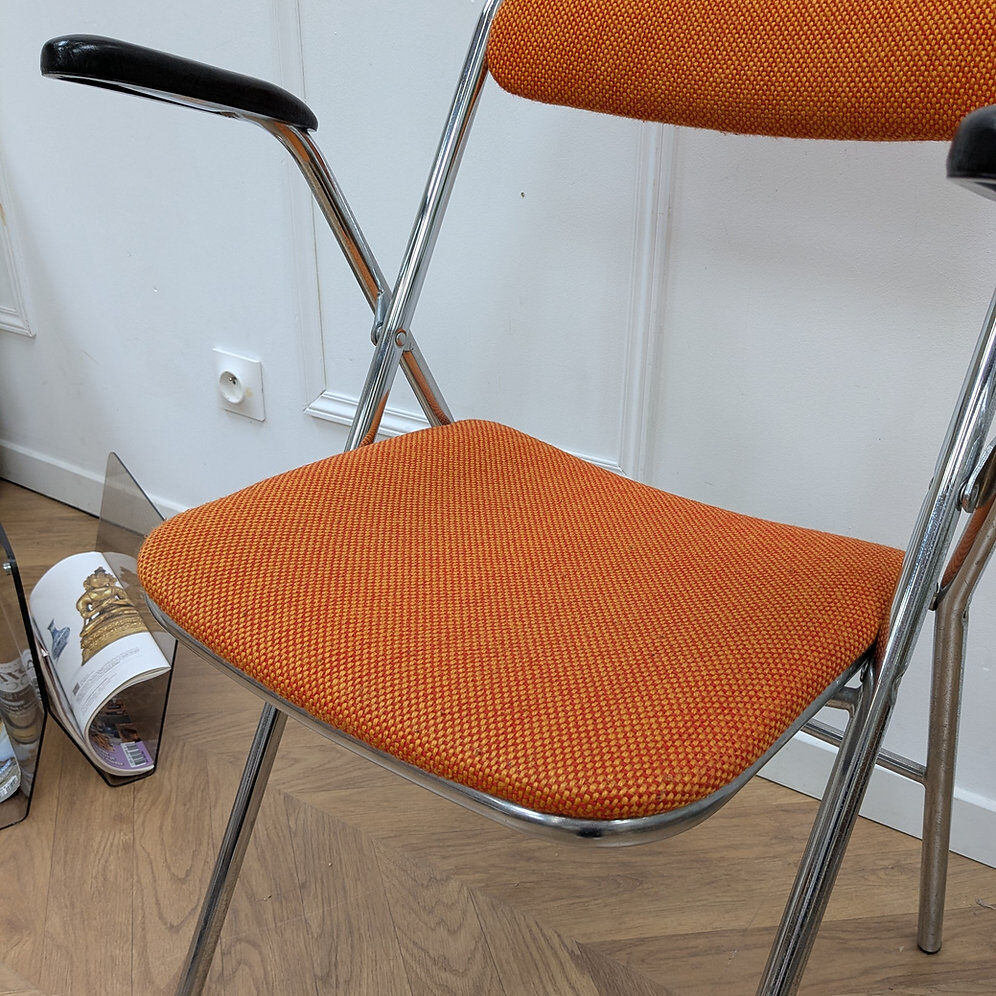 Vintage orange folding chair