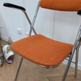 Vintage orange folding chair
