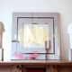 Square mirror in chromed steel, Italy 1960
