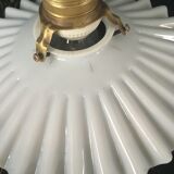 Umbrella opaline, brass and braided cable 2m