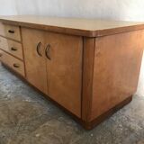 Cabinet low sideboard 1940-1960's in blond wood
