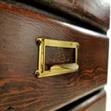 Vintage British bank of eight drawers filing cabinet