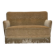 Canapé 2 places danois des années 1970, en velours de mobilier vert clair.