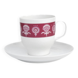 Cup and saucer, Wien style, Melitta, Germany, 1970s.