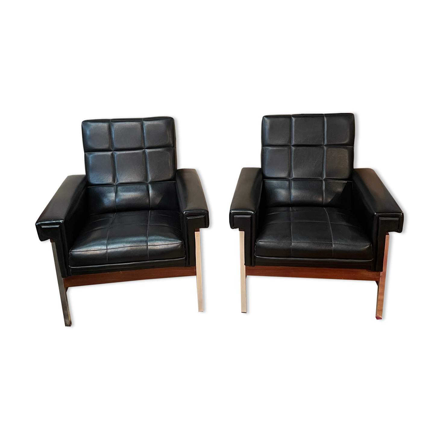 Paire fauteuils vintage design 50/60