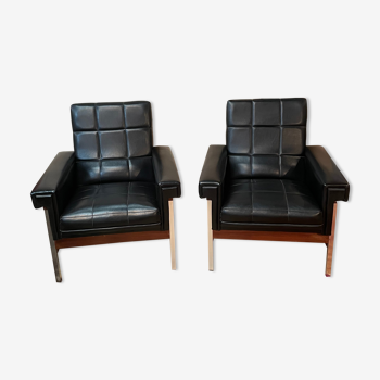 Pair vintage armchair design 50/60