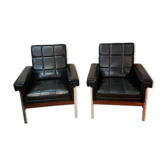 Pair vintage armchair design 50/60