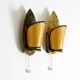 Two enchanting original Mid Century Modern brass wall lamps