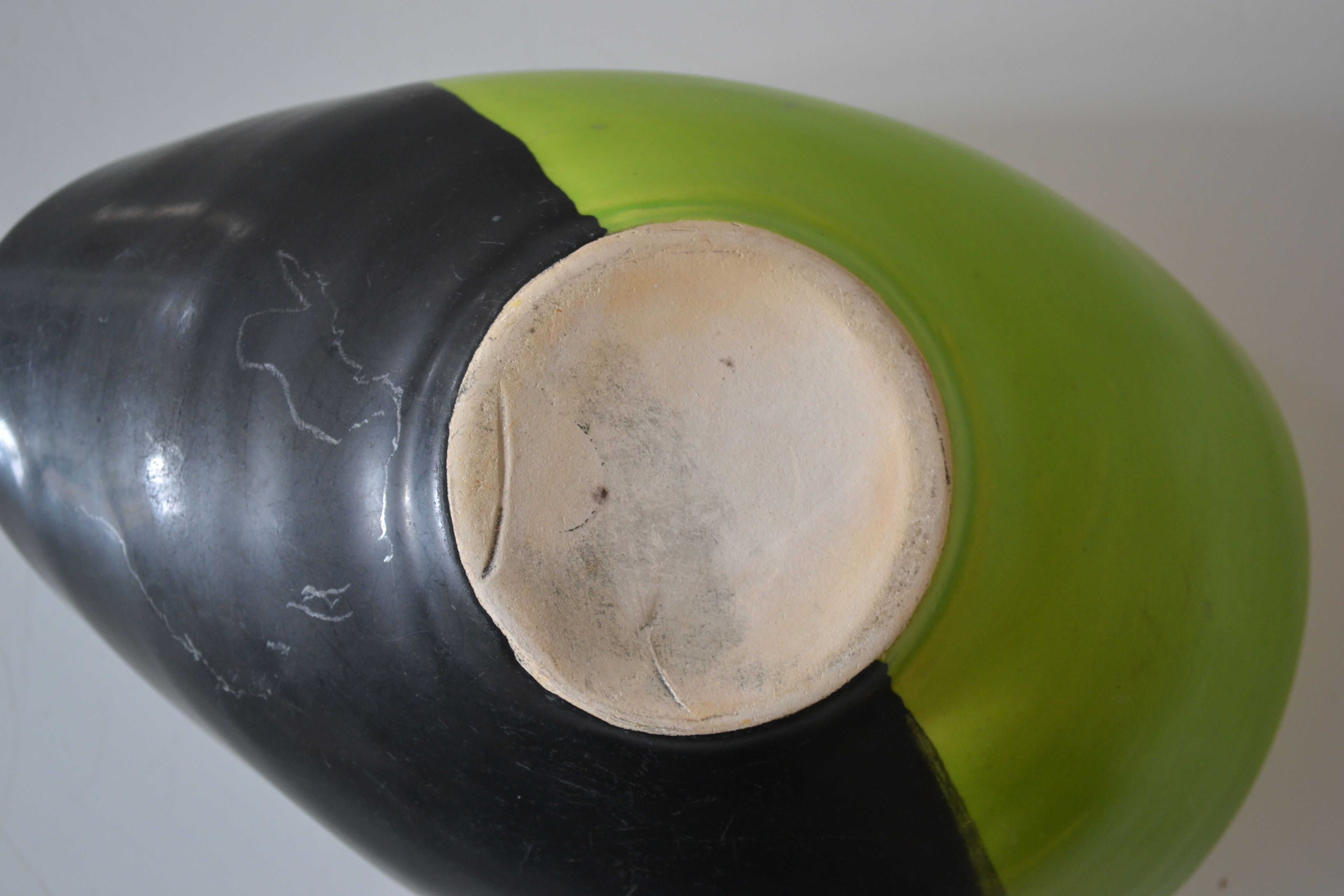 Vintage two-tone ceramic cup 50's