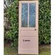 Series of 9 old communication doors, solid wood, both solid and glazed.