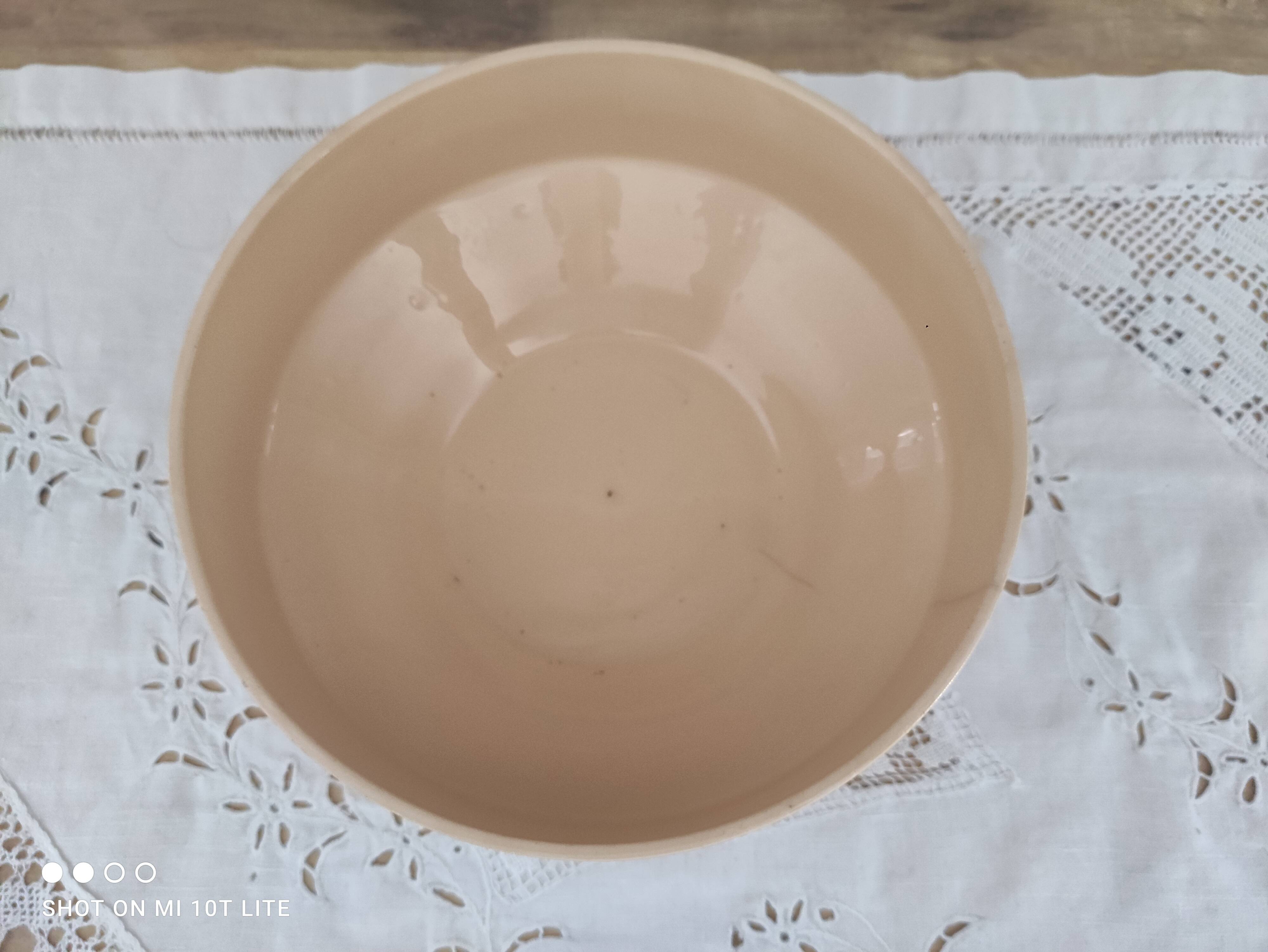 Salad bowl 30s earthenware K&G Lunéville model Denise