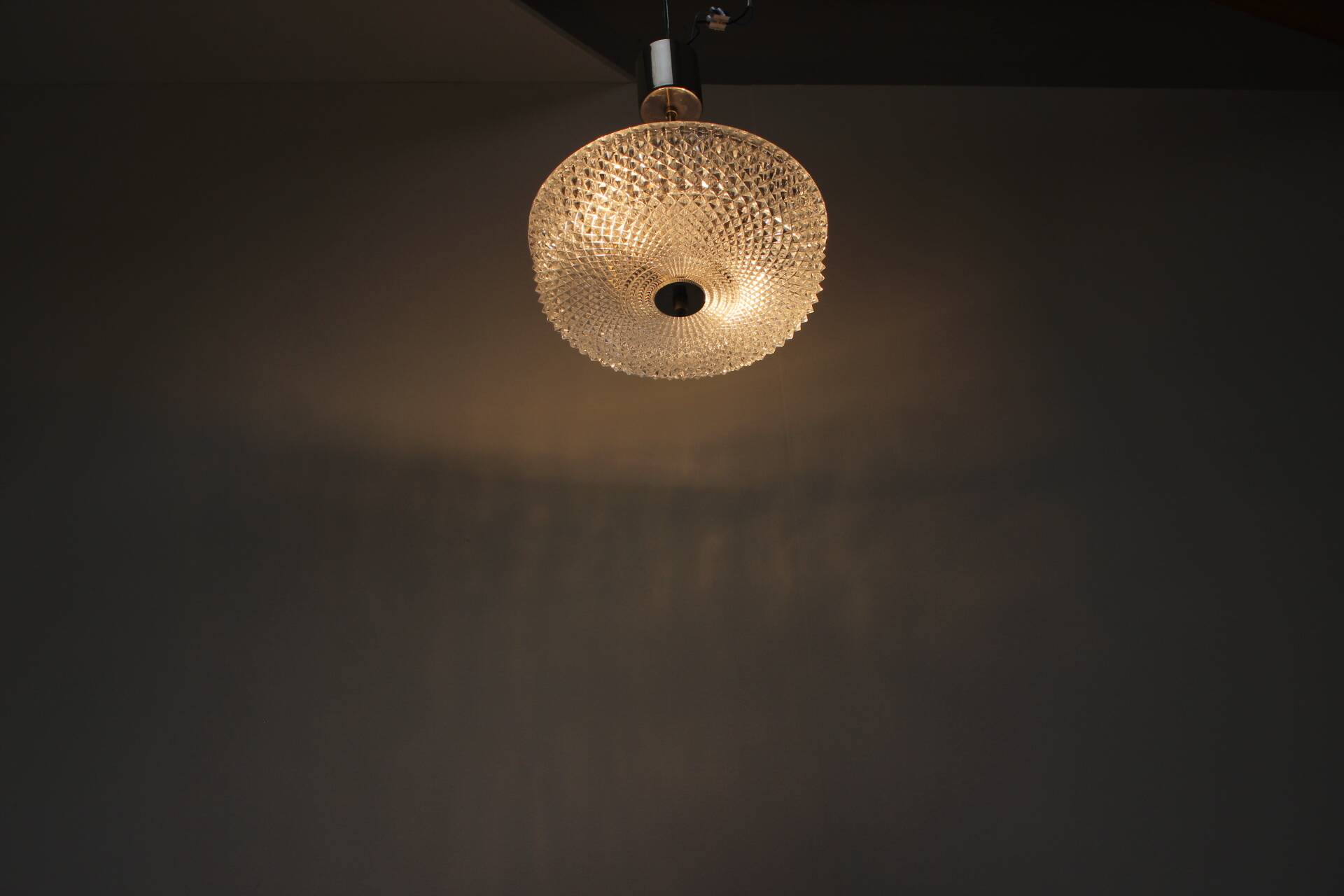 Midcentury Glass Pendant by Kamenicky Senov, 1960s