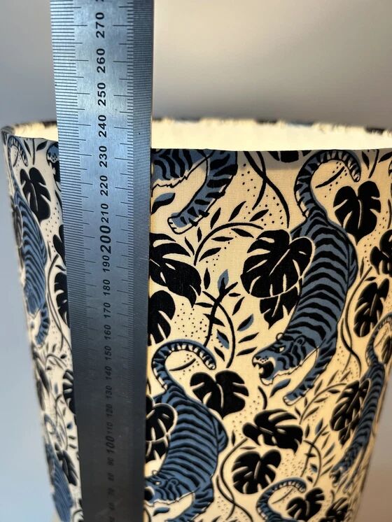 Wireless balcony lamp - unique recycled piece with tiger lampshade