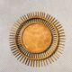 Large sun mirror rattan 68 cm. Vintage 60s