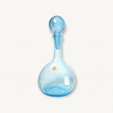 Carafe Biot blue bubbled glass