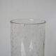 large glass vase by Biot with blue feet 1970