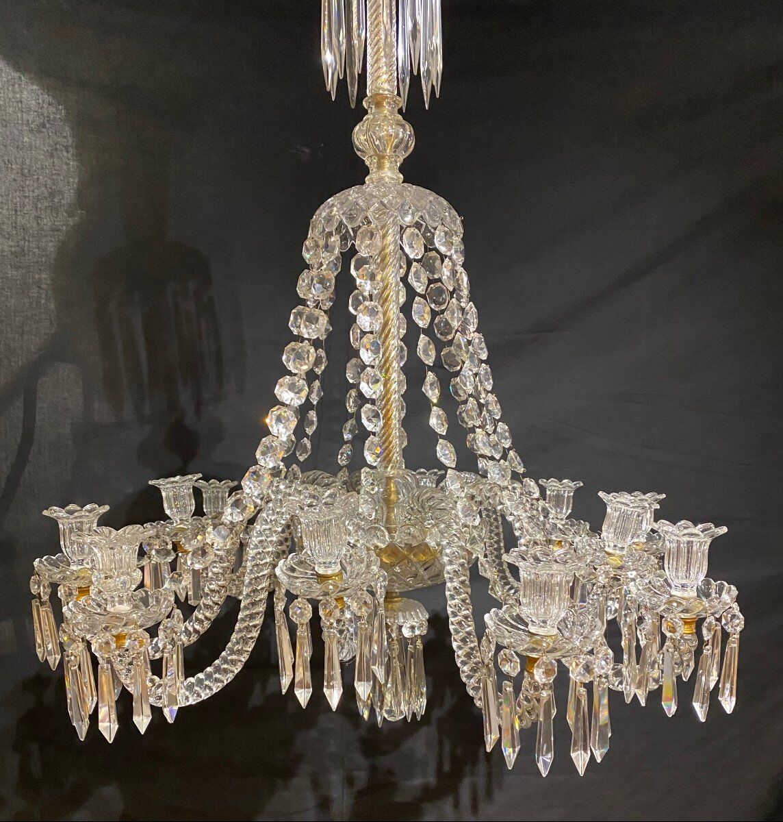Lustre Baccarat douze branches début XXème