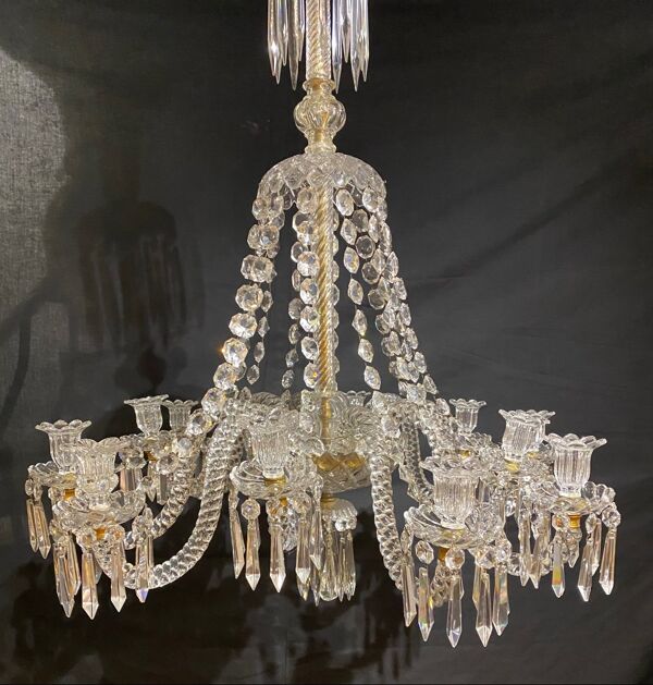 Lustre Baccarat douze branches début XXème