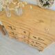 Commode arbalète bois brut - 3 tiroirs - esprit Louis XV