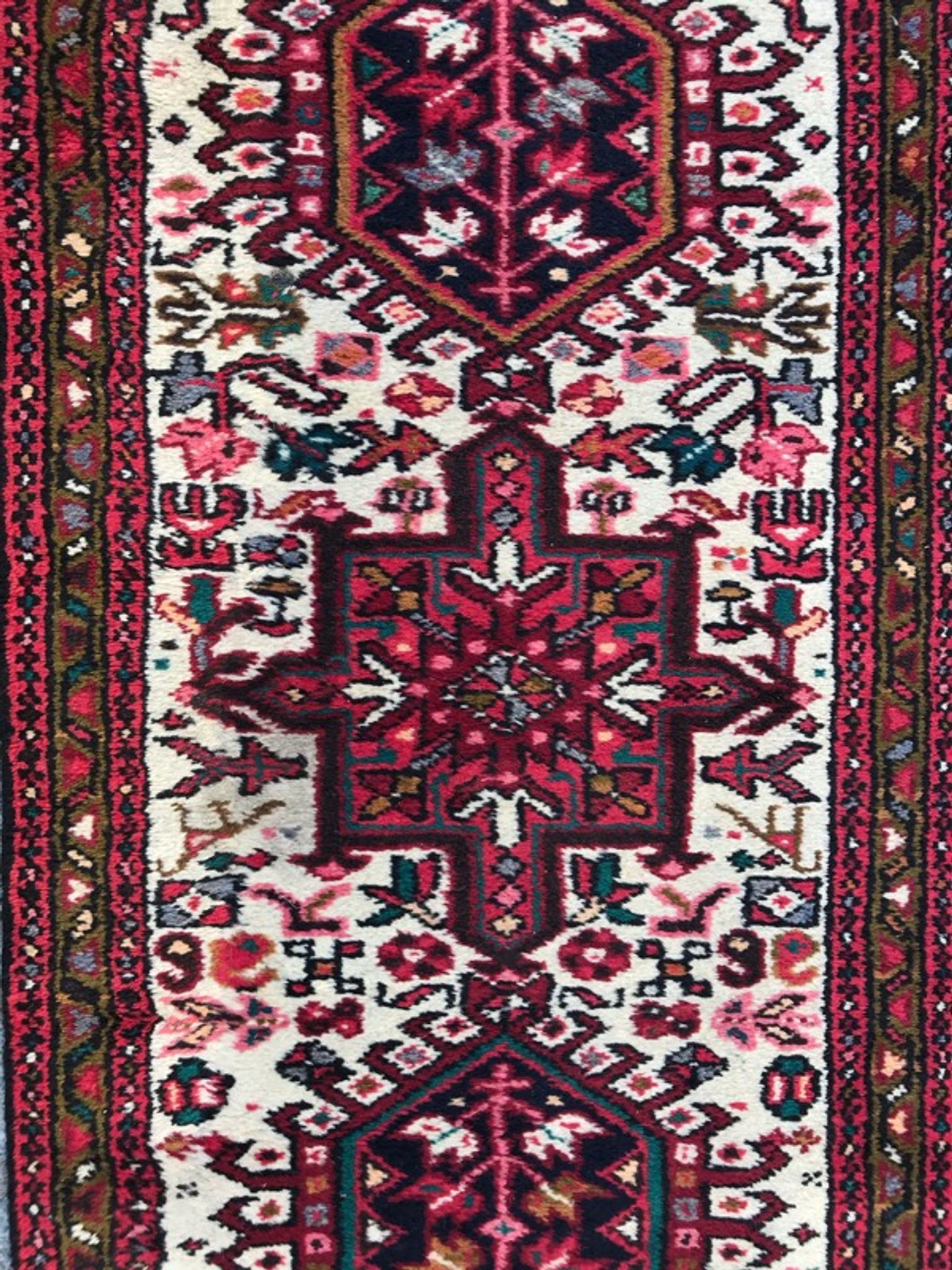 Vintage Persian Heriz done hand 62 corridor carpet x 340 cm