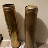 Standing ashtray and vase - brass shell