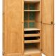 Parisian Art Deco wardrobe, renovated with raw wood.