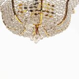 Medium sized crystal glass ‘Tole’ chandelier light by Palwa, Germany 1970’s