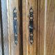 Solid oak wardrobe, four doors with keys.