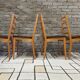 Lot de 4 chaises scandinaves 1960