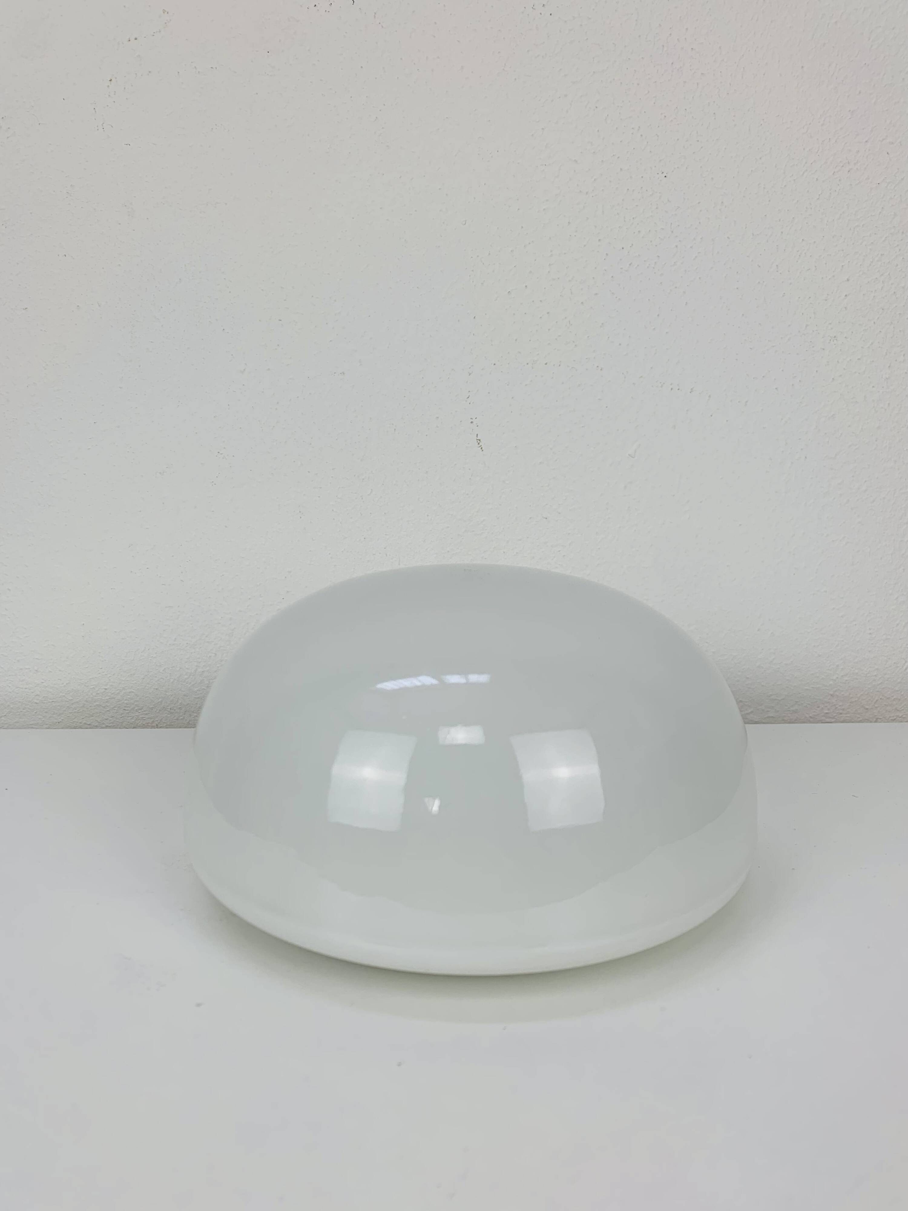 Vitouver opaline ball wall lamp, vintage half sphere